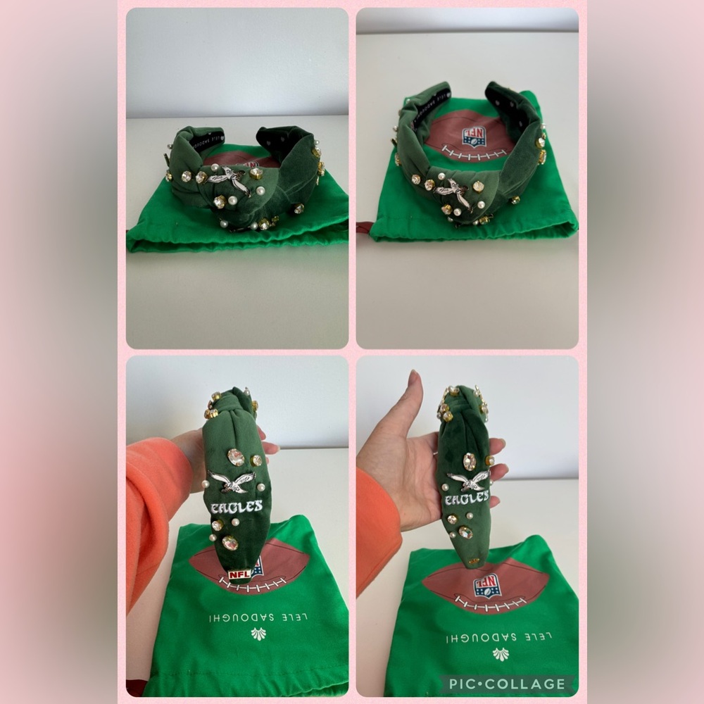 SOLD Lele Sadoughi NFL Philadelphia Eagles Top Knotted Headband